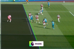 v站体育官方网站-英超官方晒伯恩茅斯球员埃瓦尼尔森进球VAR划线图,确认进球有效